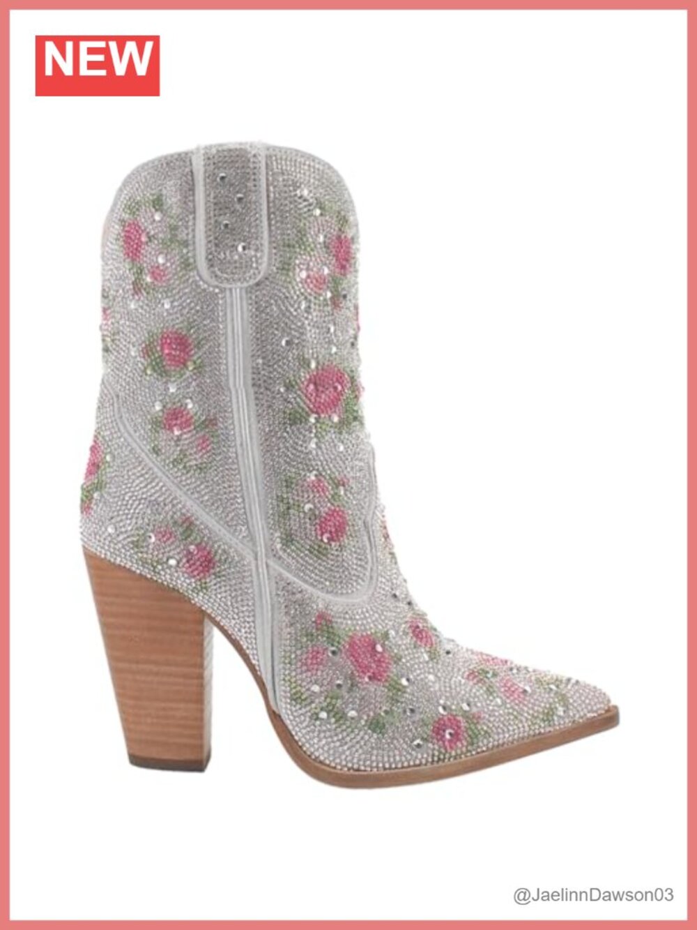 Dingo Women's Neon Moon Leather Ankle Bootie with Rhinestone Zipper